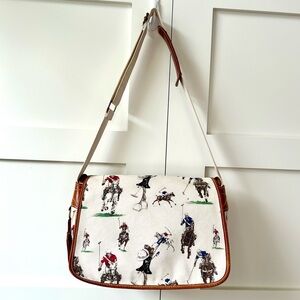 Vintage Ralph Lauren Canvas and Leather Polo Theme Messenger bag